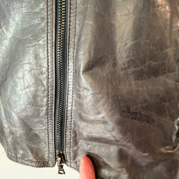 m0851 leather jacket, ink, size 8 - Picture 6 of 15